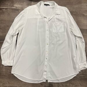 Jane & Delancey White Button Front Top Size XL